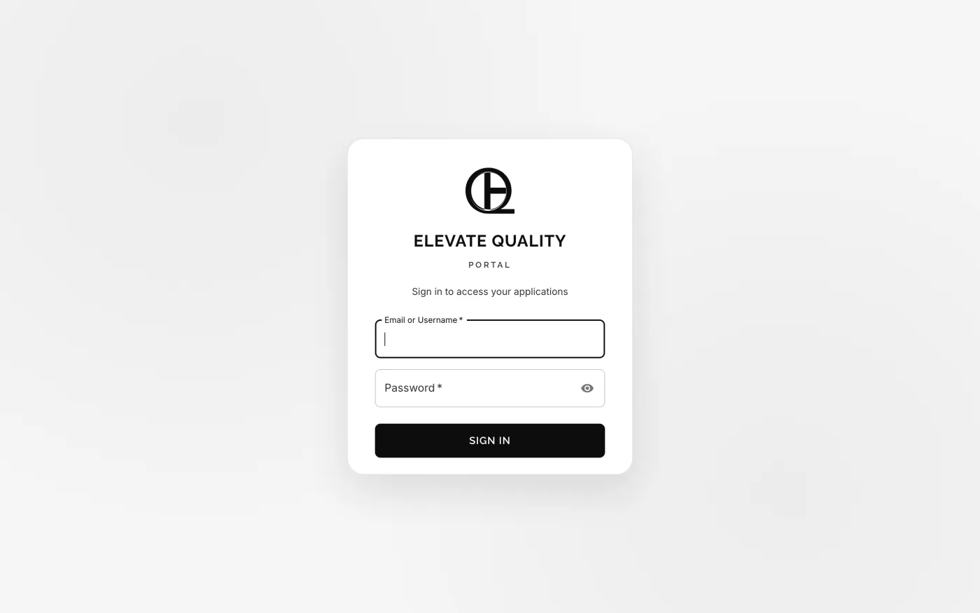 ELQ Portal — Web portal on a computer